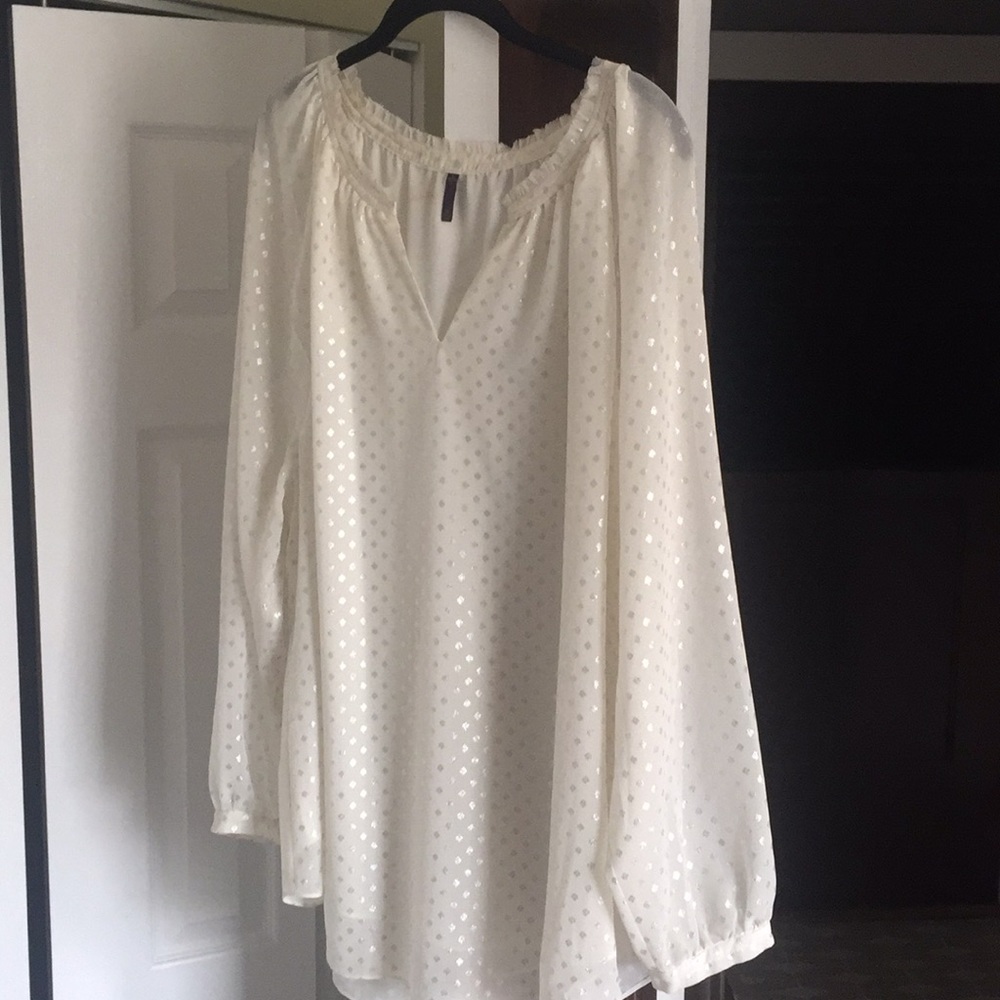 NYDJ Gorgeous Metallic Blouse